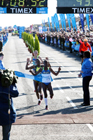 Gete Wami wins the 2008 BUPA Great North Run from Magdalene Mukunzi and Jo Pavey